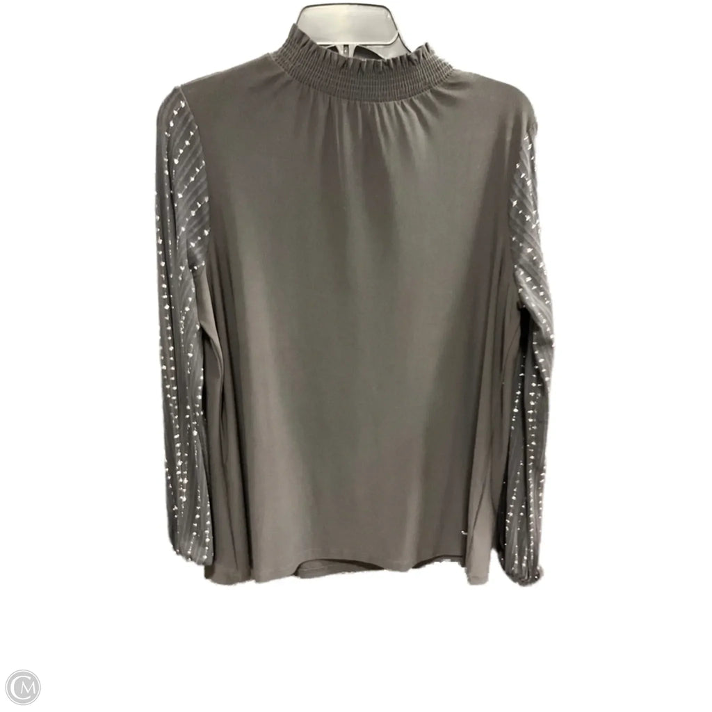 Top Long Sleeve By Anne Klein In Black, Size: L