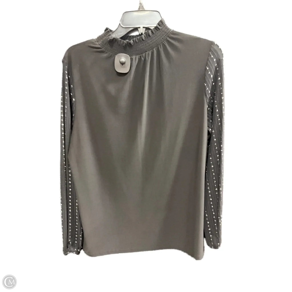 Top Long Sleeve By Anne Klein In Black, Size: L