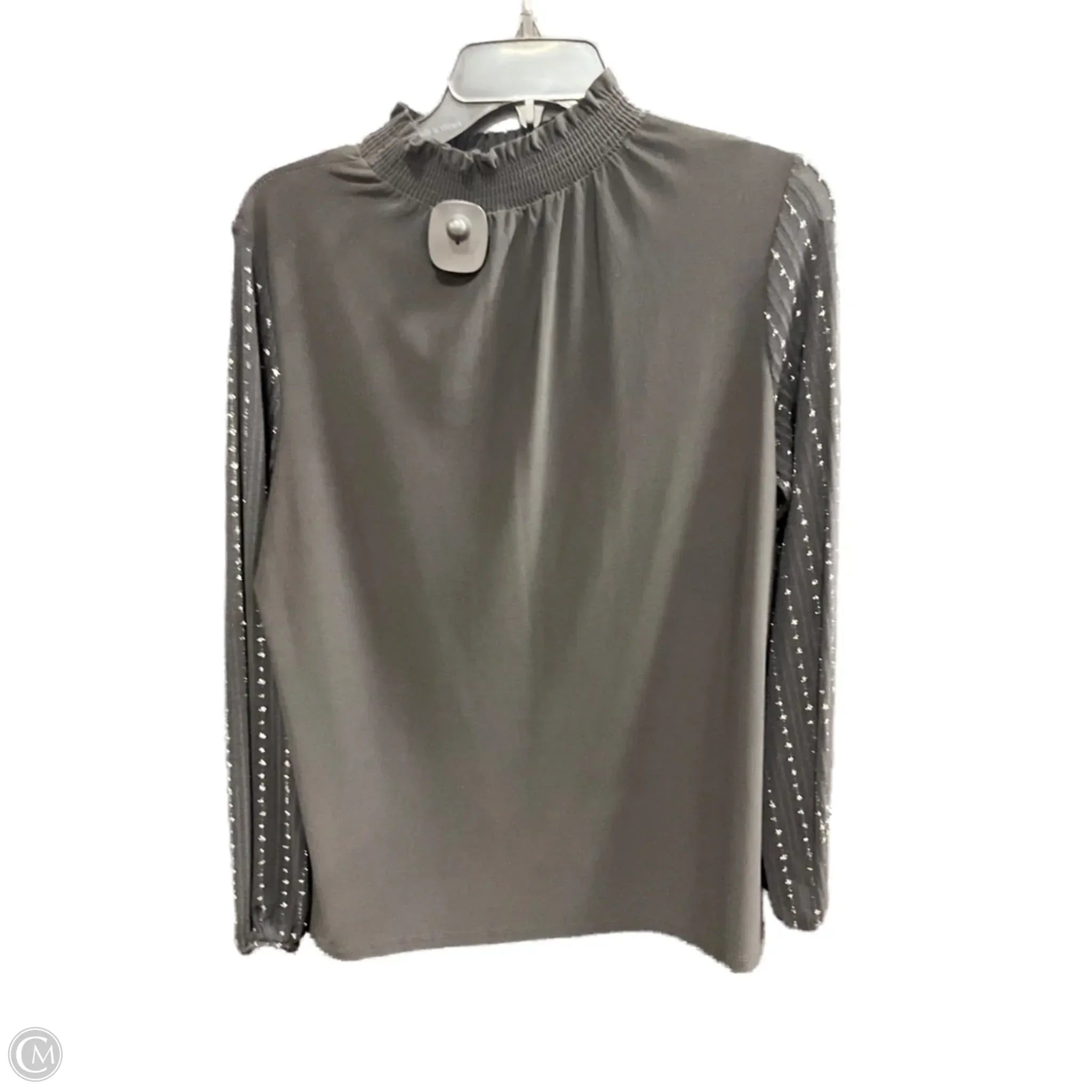 Top Long Sleeve By Anne Klein In Black, Size: L