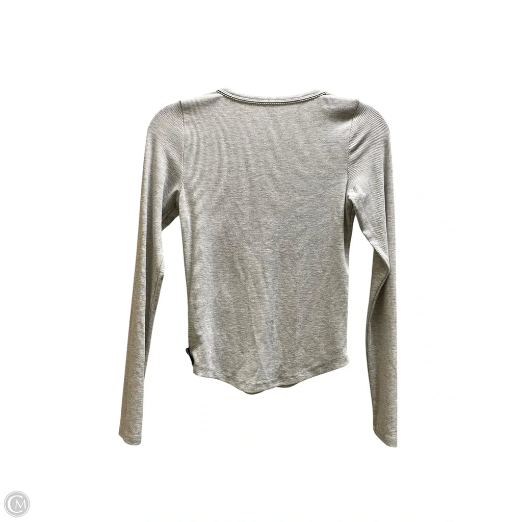 Top Long Sleeve By American Eagle In Grey, Size: S