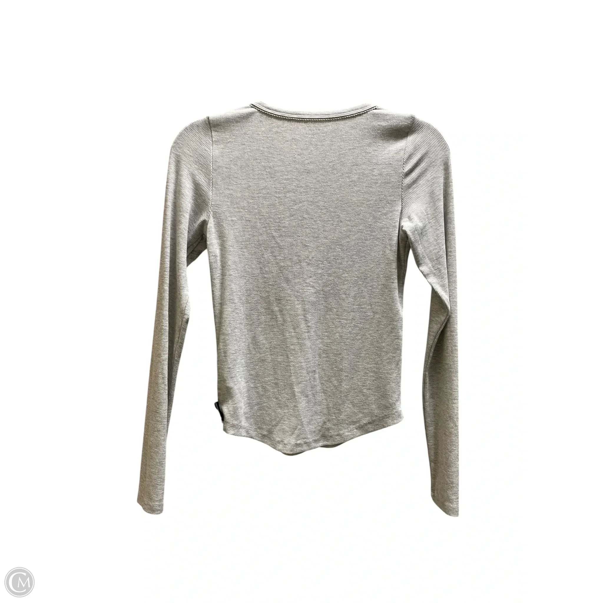 Top Long Sleeve By American Eagle In Grey, Size: S