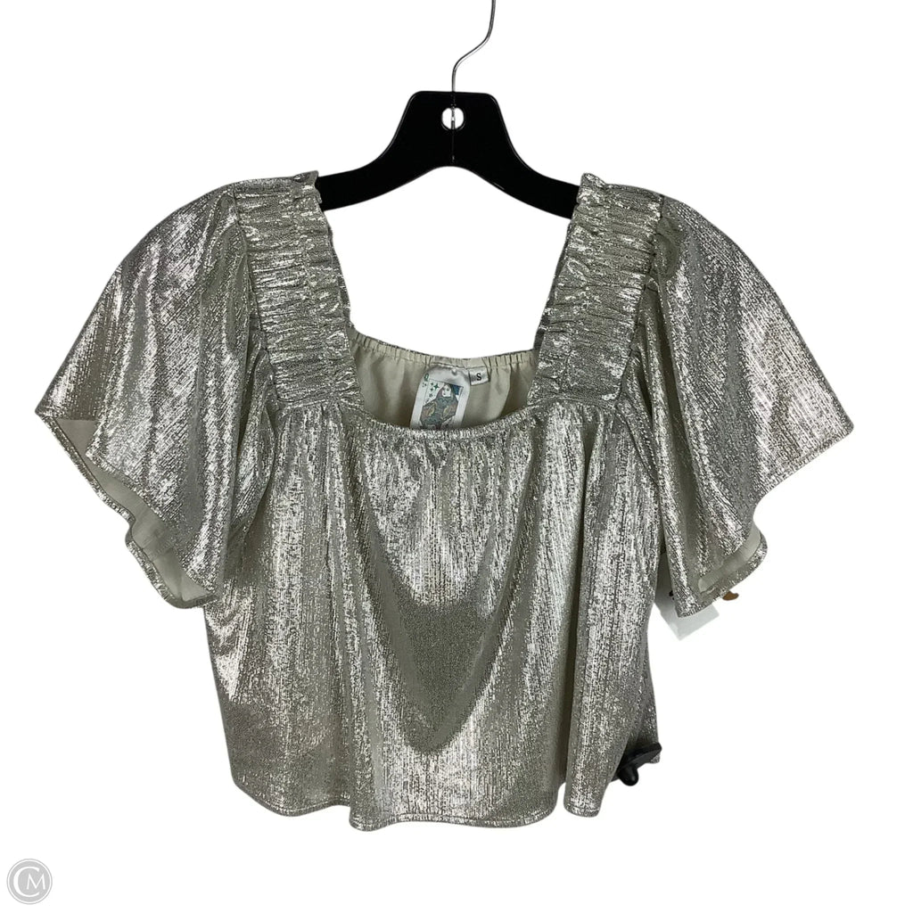 Top Short Sleeve By Cmc In Silver, Size: S
