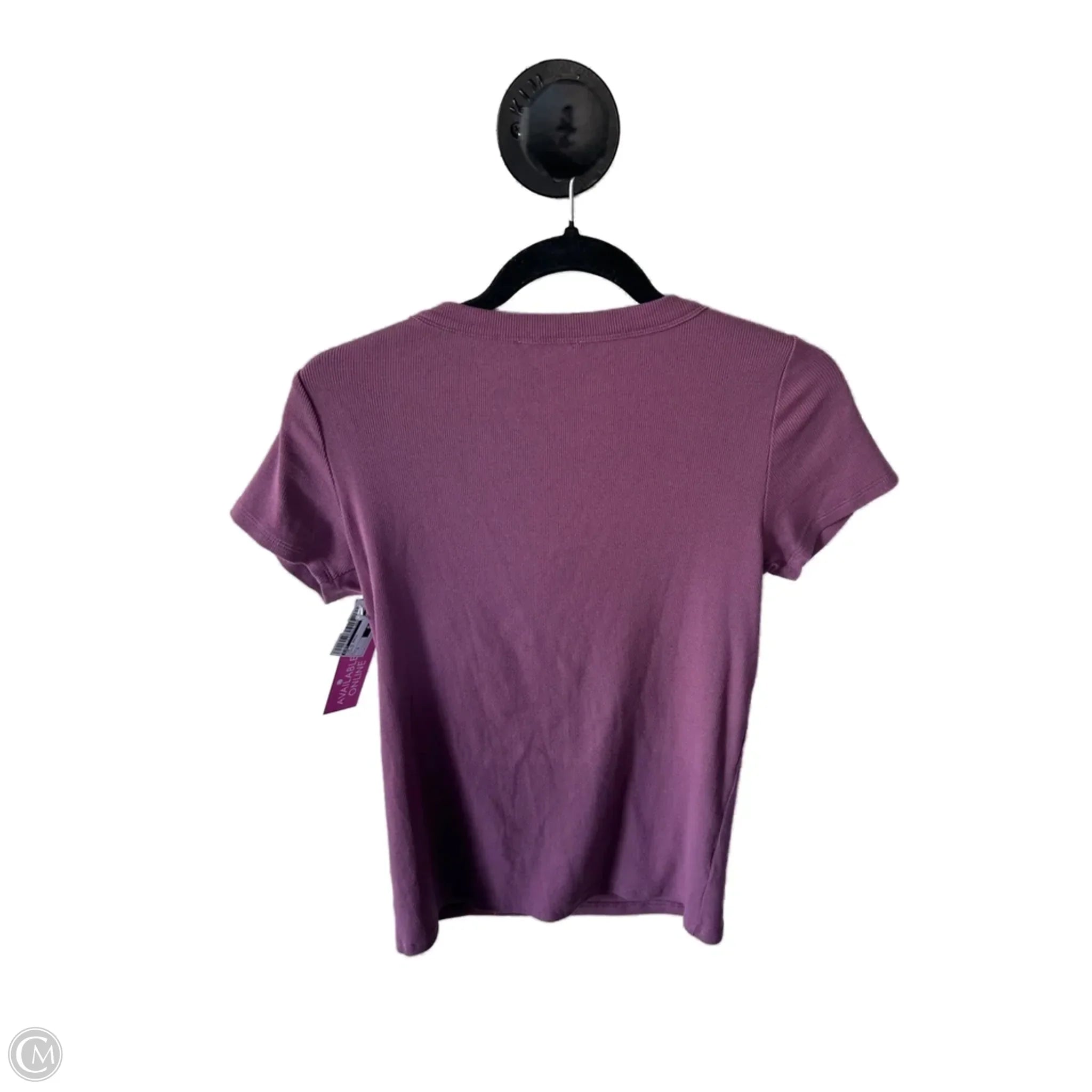 Top Short Sleeve Basic By Loft In Purple, Size: S