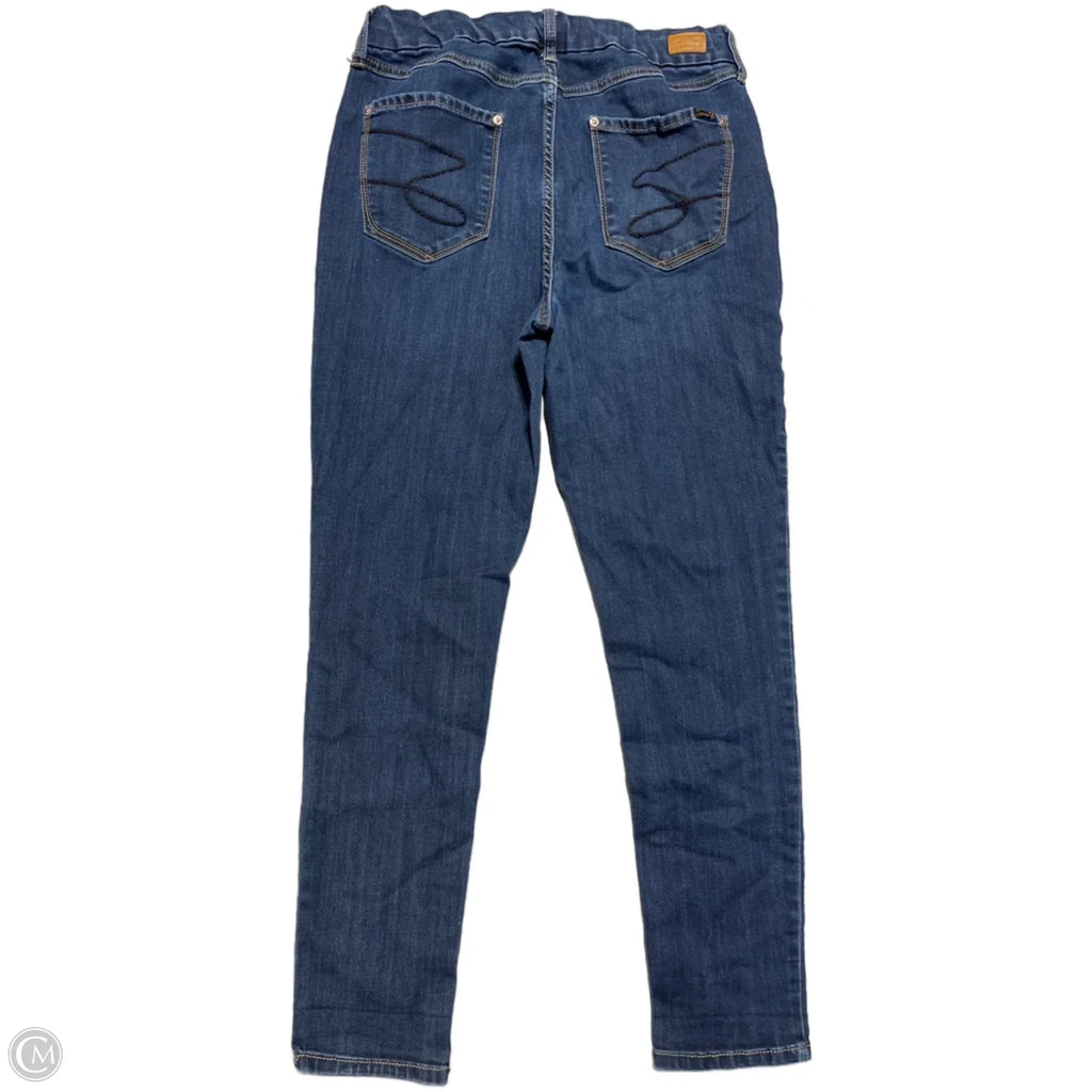 Jeans Skinny By Seven 7 In Blue Denim, Size: 12