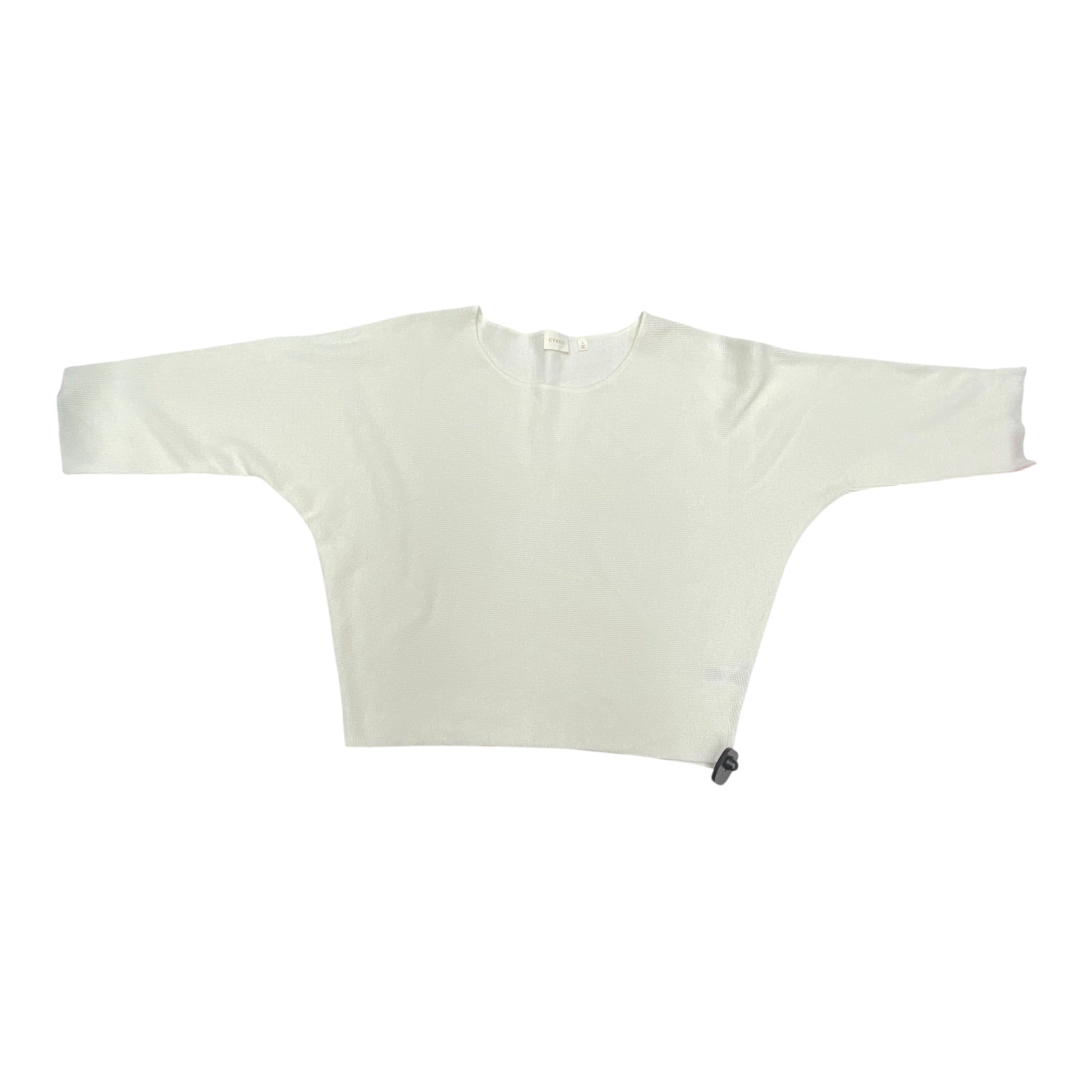Sweater By Cyrus Knits In White, Size:L