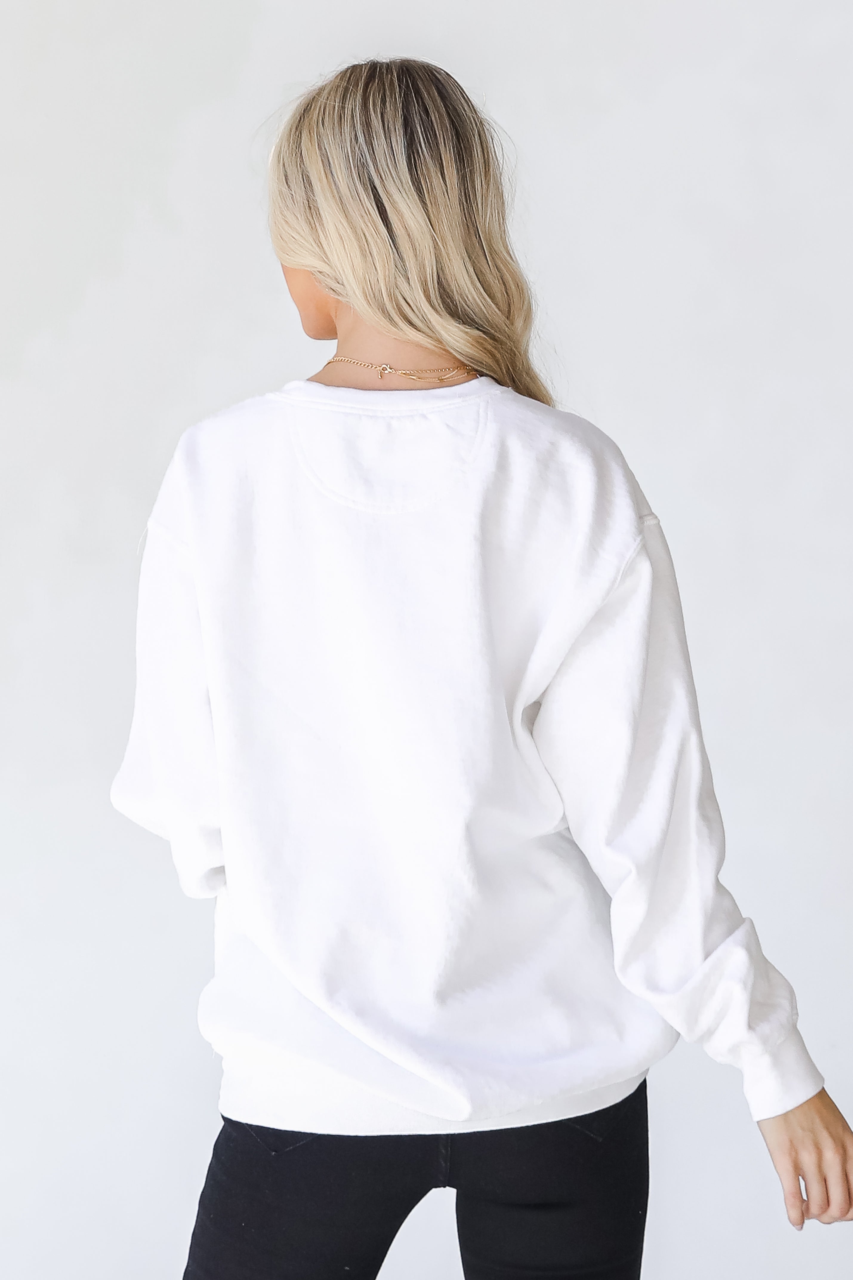 White Glory Glory Script Sweatshirt
